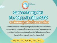 📢 เกร็ดความรู้📢 Carbon Footprint For Organization: CFO (คาร์บอนฟุตพริ้นท์ขององค์กร)